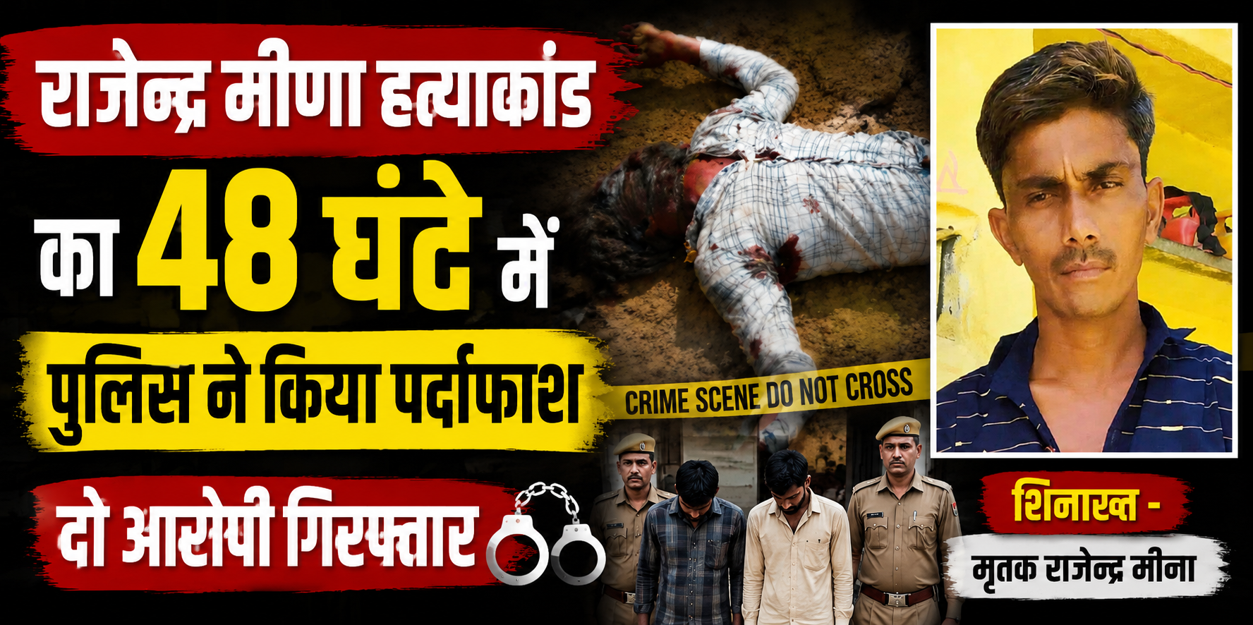 आहोर पुलिस ने 48 घंटे में ब्लाइंड मर्डर का किया खुलासा, दो आरोपी गिरफ्तार ,
